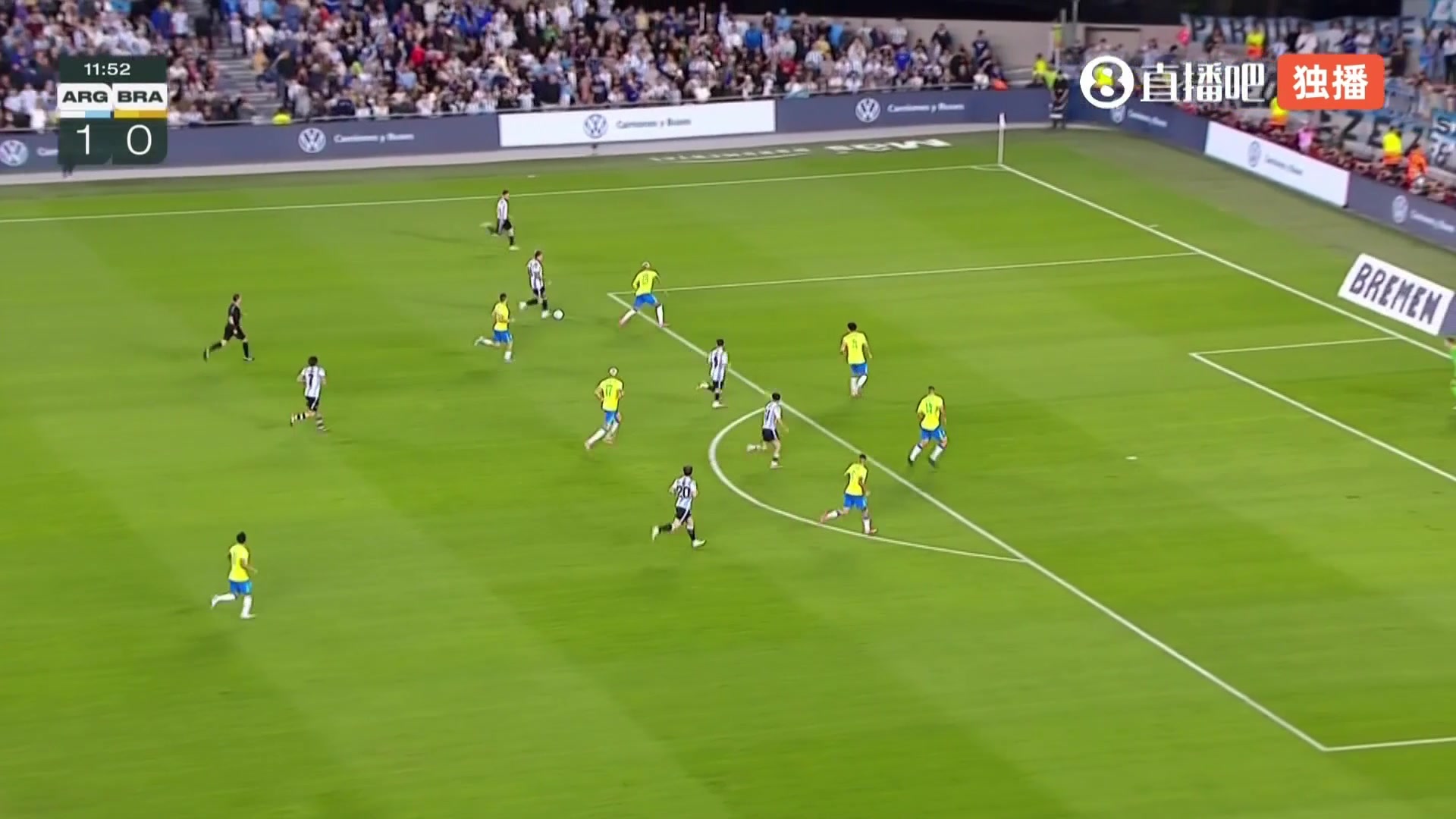 阿根廷流畅配合！恩佐破门，巴西后防再送礼穆里略放铲“助攻”