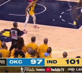 SGA大回环造犯规?福斯特很激动 冲着篮筐比划三下